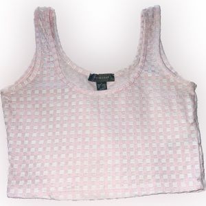 Pink Checkered Tank Top